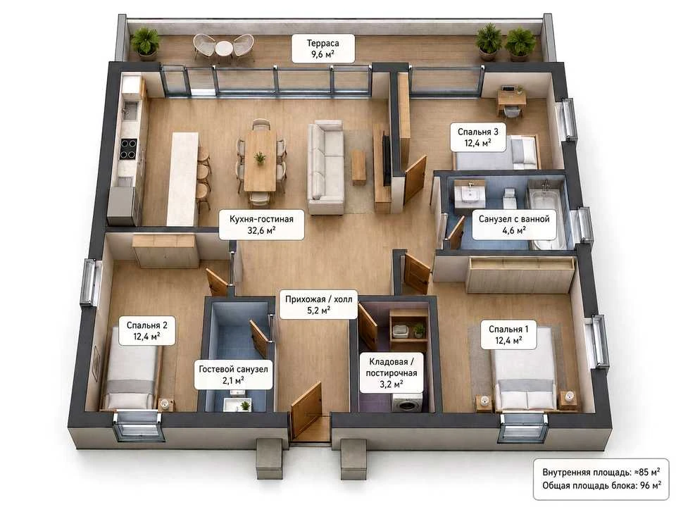 Apartment. Dnipro, Kozaka Mamaia St. (Yunykh Lenintsiv)