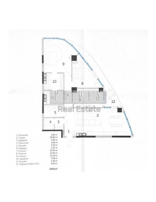 Продажа 3к квартиры 124м2 без ремонта Taryan Towers Иоанна Па