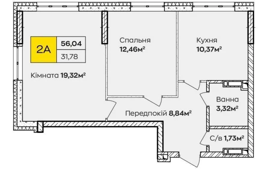 2-room apartment in Kyiv: eOselya or 5% discount with full payment