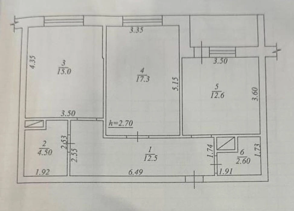 2-room apartment 70m2 Danchenko 32 residential complex Novomostytsko-Zamkovetsky