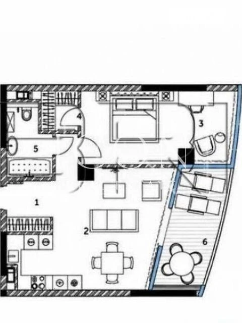 Sale of 1-room apartment 62.8 sq. m. on Ioanna Pavla II st. 12 • I