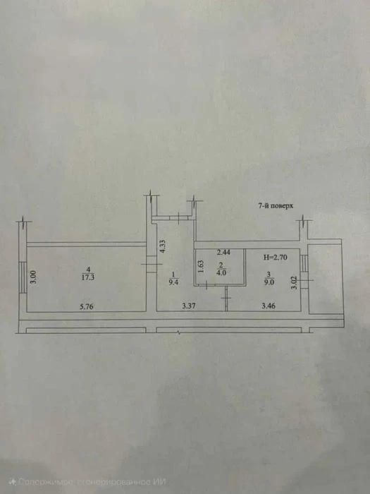 эRenovation Sale 1-room. 44m2 7/9 Residential complex Architects Oleksii