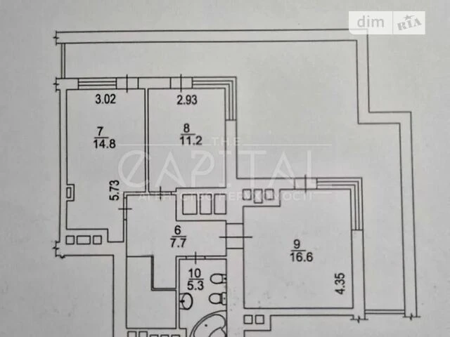 Sale of 3-room apartment 113 sq. m on Dniprovska embankment 18-A • ID 3
