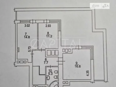 Sale of 3-room apartment 113 sq. m on Dniprovska embankment 18-A • ID 3