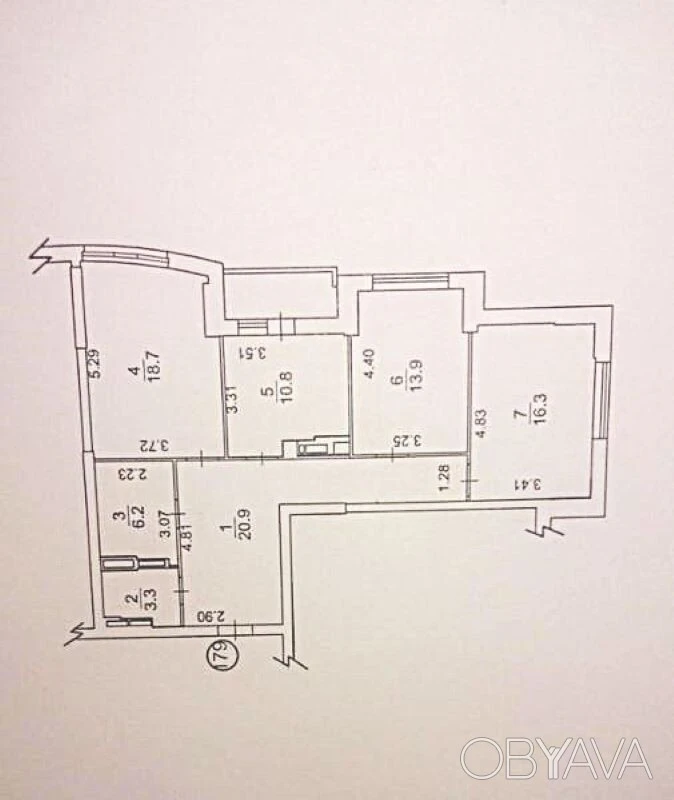 3-room apartment, 92 sq. m