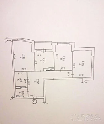 3-room apartment, 92 sq. m