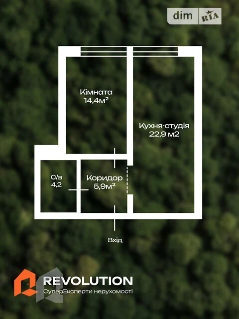 Sale of 1-room apartment 47.4 sq. m. on Oleksandra Olesia St. 17 •