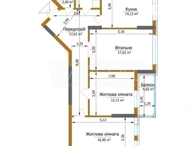 For sale 2-room apartment 91 sq. m. on Malovnycha 3 street • ID 346666