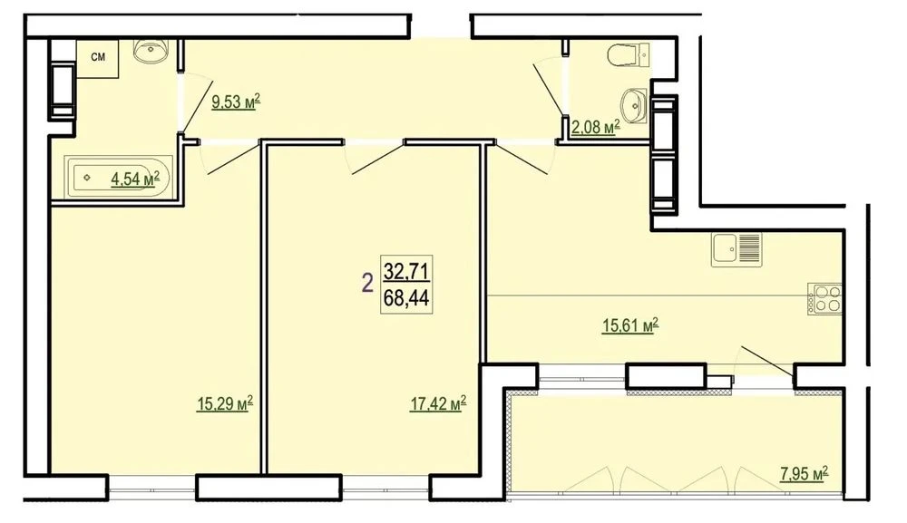 For sale 2-room apartment Kholodnaya Gora HOUSE HANDED OVER RESIDENTIAL COMPLEX Skazka
