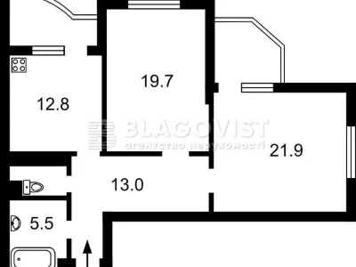For sale 2-room apartment 84 sq. m on Nauky Ave. 69 • ID 34703168
