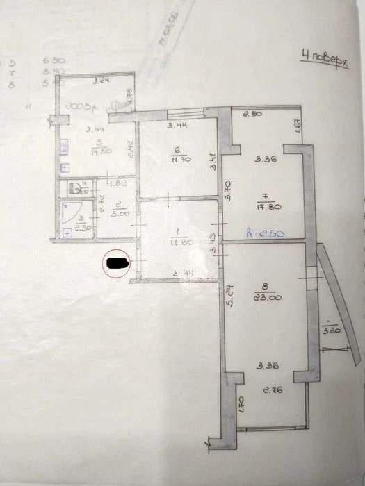 D1H 3-room apartment for sale on Krychivskoho Street