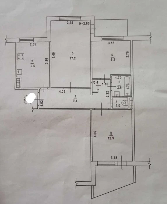 Трехкомнатная квартира на улице Балковская, 389510
