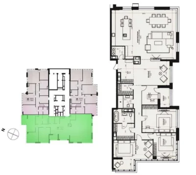 Residential complex TRIIINITY | Pechersk | Panoramic 22nd floor | Without % | Tri