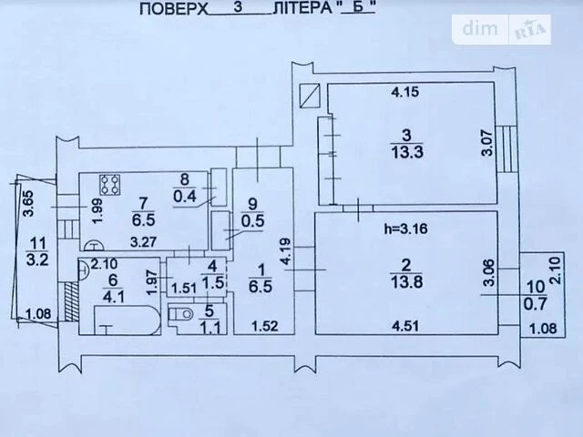 Продаж 2к квартири 52 кв. м на вул. Богдана Хмельницького 78