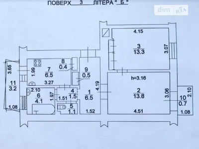 Продаж 2к квартири 52 кв. м на вул. Богдана Хмельницького 78