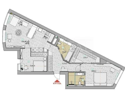 Sale of 2-room apartment 95 sq. m. on Mykhaylo Boychuk Street 17 • ID