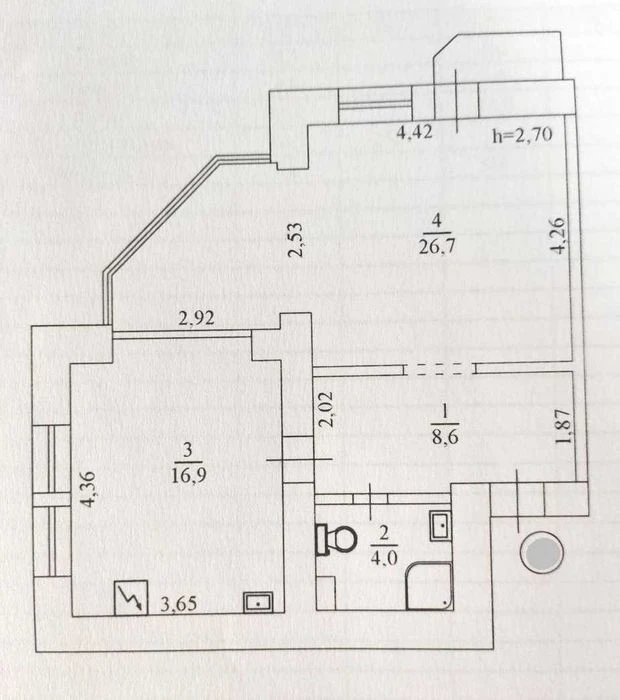 Without % Likograd, Zdanovska, 1 sq m 57 m2
