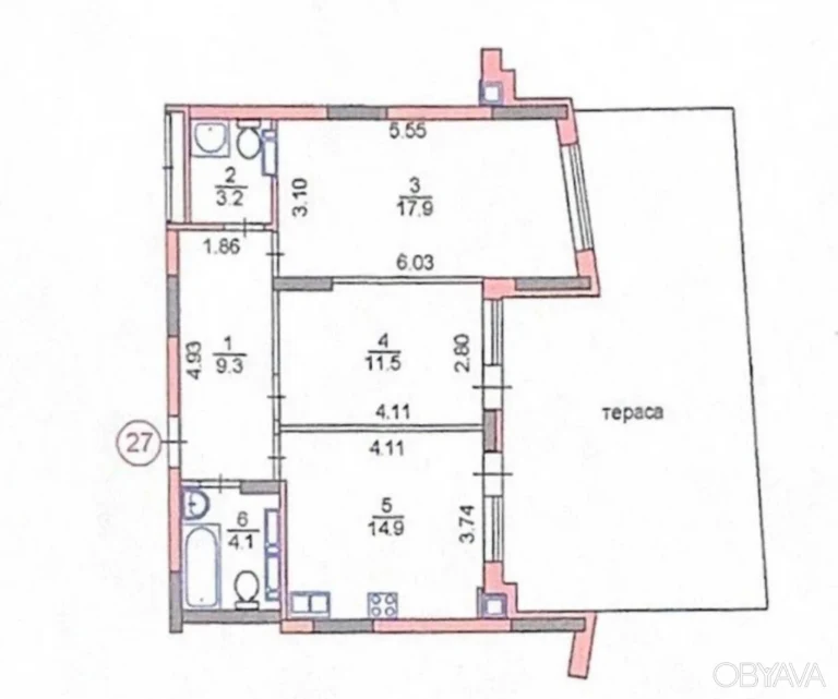 2-кімнатна квартира, 72 кв.