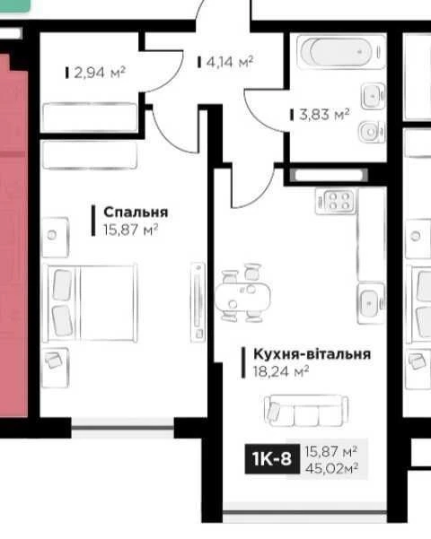 Продам 1к квартиру 50м² ул. Метрологическая 1 300 $/м2 Владелец