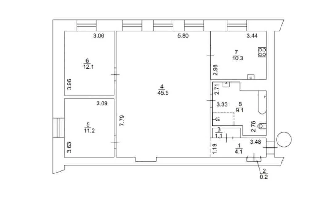 Sale of 3-room apartment 93.6 sq m, Princes Ostrzyńskich, 5/2