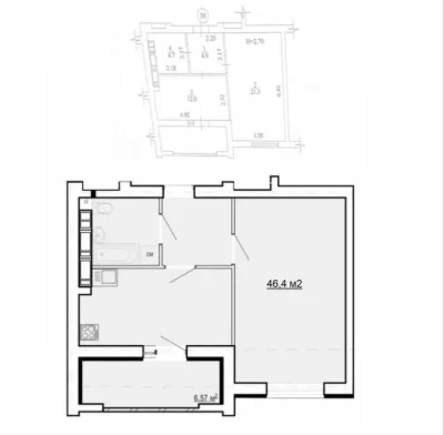 For sale: 1-room apartment, 5/9 sq. m, 47 sq. m., Alekseyevka, Pobedy 2 residential complex, Certified