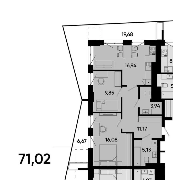 2 -х кімнатна квартира RESIDENT DEVELOPMENT