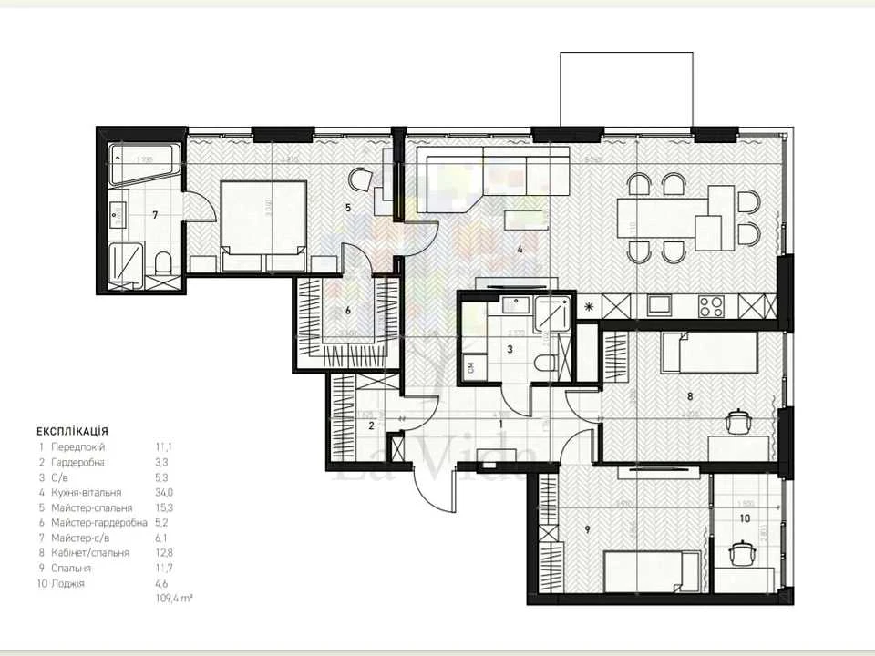 Apartment. Kyiv, Salyutna St., (Building 03801-03901)