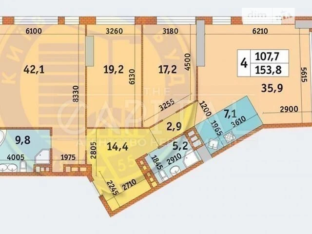 Sale of 4-room apartment 154 sq. m on Beresteyskyi Avenue 11 • ID
