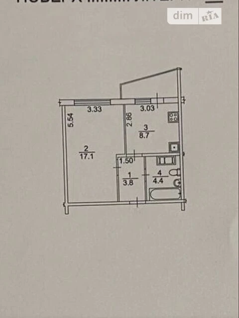 Sale of 1-room apartment 37 sq. m. on 12B Borysa Hmyri St. • ID 34