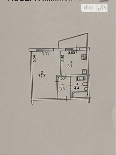 Sale of 1-room apartment 37 sq. m. on 12B Borysa Hmyri St. • ID 34