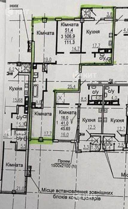 3 rooms, 111 sq. m., Center (Aviatsionnaya residential complex, Nauchnaya metro station, Gorky Park)