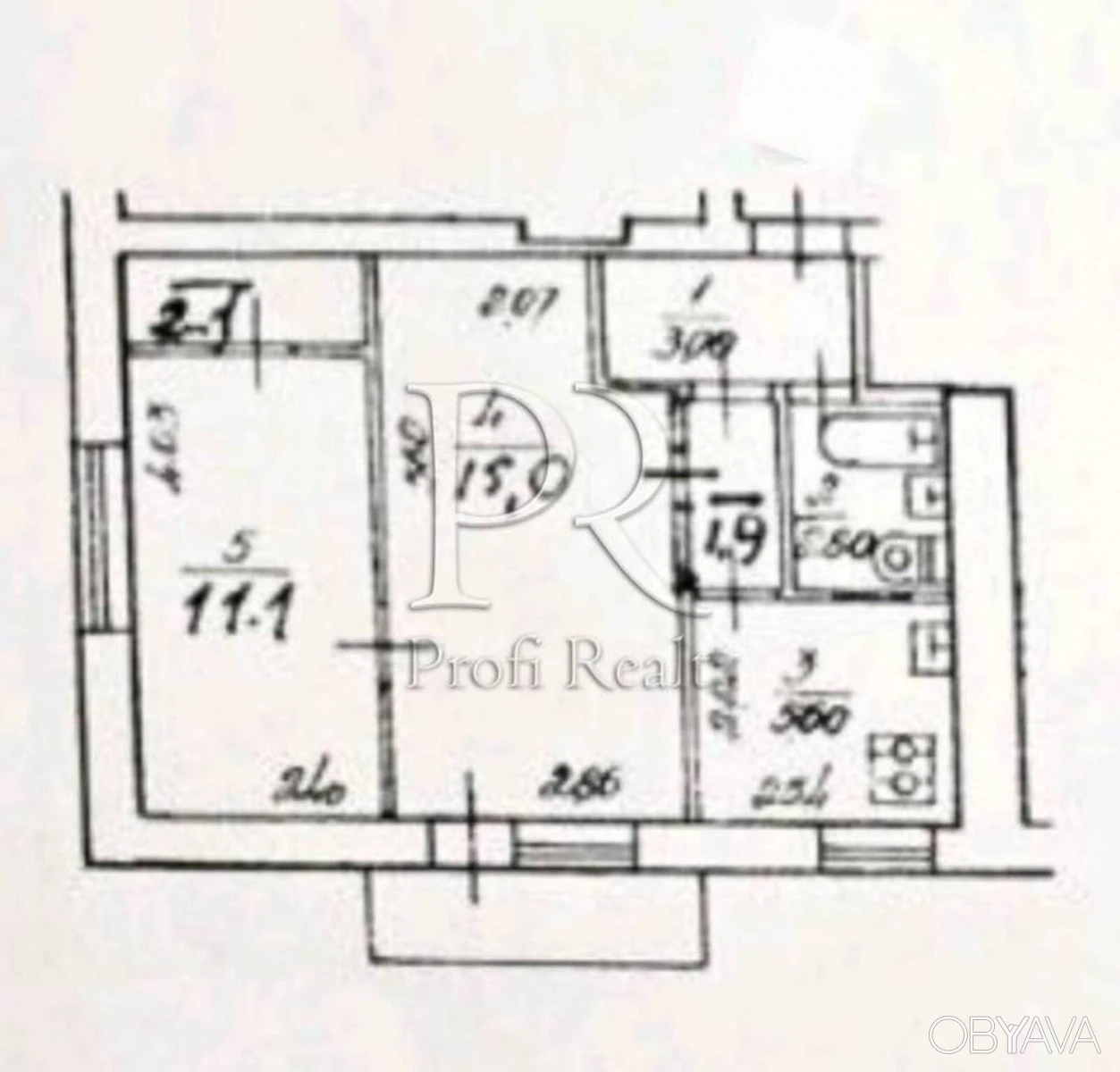 2-room apartment, 43 sq.m