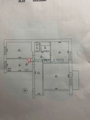 For sale 3 rooms Kyiv project/ Borodinsky