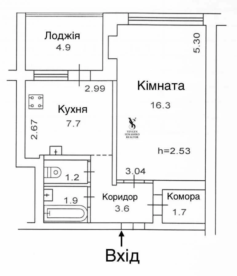 1-room apartment for sale 37 m², Milyutenka St., 17A