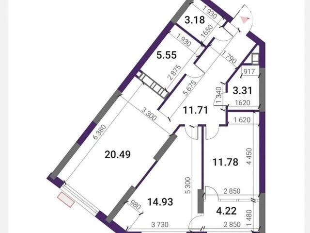 For sale 2-room apartment 75 sq. m on Dniprovska embankment • ID 3455030