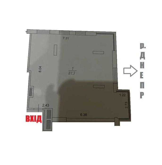 *A 3-room apartment is available for purchase in the residential complex "River Hall" on the street.