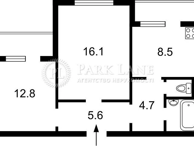Sale of 2-room apartment 58 sq. m. on Vyacheslav Chornovola Street 10