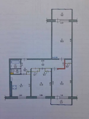 Продам 3к квартиру с раздельными комнатами на ж/м Левобережно