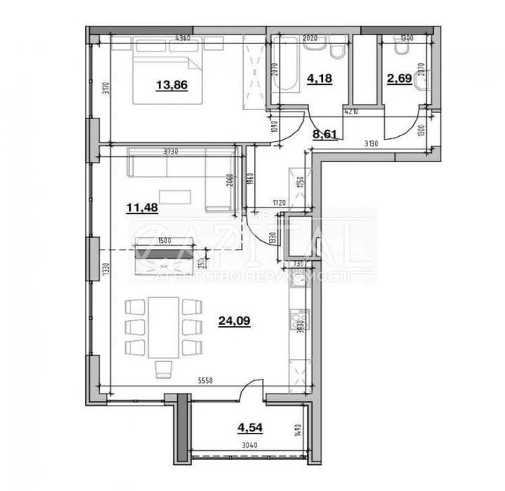 Sale of 1 sq.m. 70 m²‼️ Nordica Residence residential complex