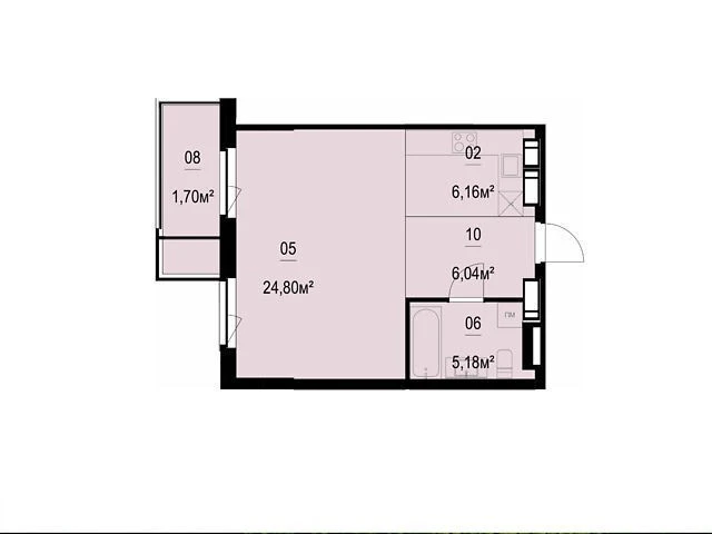 Sale of 1-room apartment 44.45 sq. m. on Stepana Bandera Ave. 14B