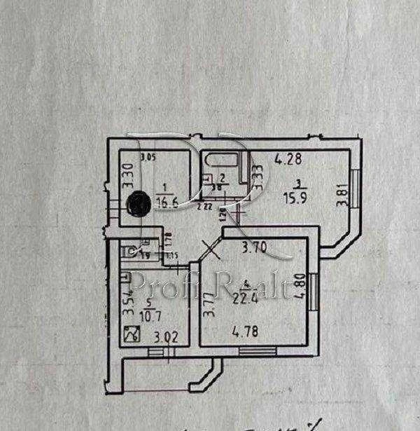 Sale of a 2-room apartment of 74 m², Akademika Efremova St.,