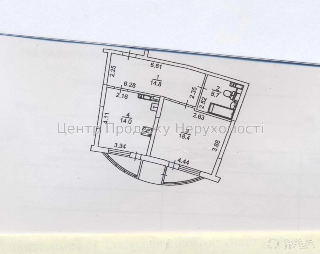 1-room apartment, 56.3 sq.m.