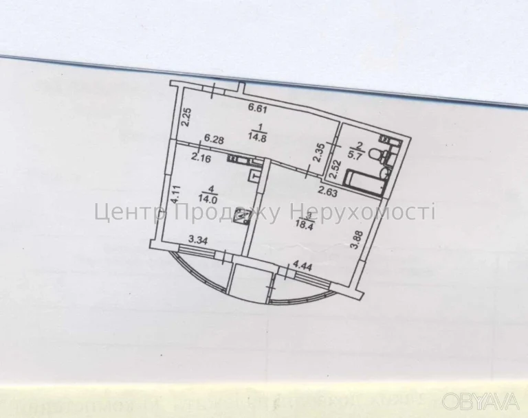 1-room apartment, 56.3 sq.m.