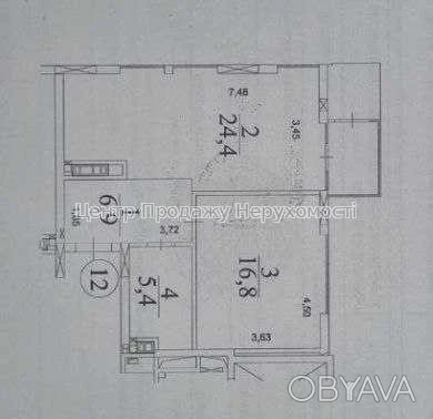 1-room apartment, 56.7 sq.m.