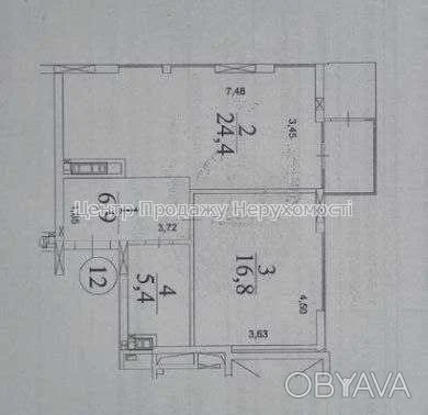 1-room apartment, 56.7 sq.m.