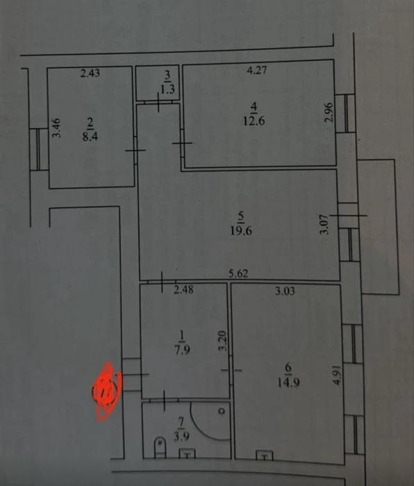 3-room apartment, Stalinka, Center, Vyacheslav Zaitsev (Lerm
