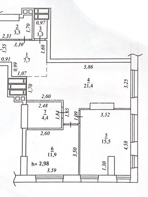 Sale of 2-room apartment 66 sq. m. on Degtyarivska street 17-19 • ID