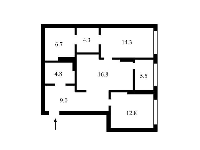 Sale of 2-room apartment 74.21 sq. m on Prychalna Street • ID 345814