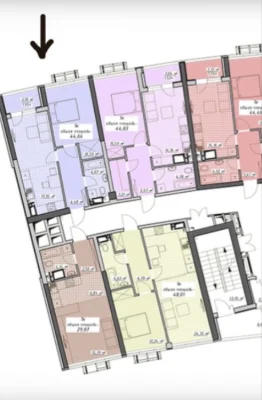 Вид на море Последний этаж | ЖК Атмосфера | 45 м² | 105 00
