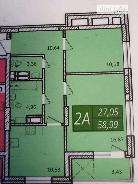 Sale of 2-room apartment of 60 square meters. m on the street Hlubochytskaya St. • ID 34